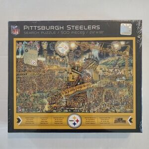 Pittsburgh Steelers Joe Journeyman Puzzle NFL 500pc Can you find Joe? New Sealed